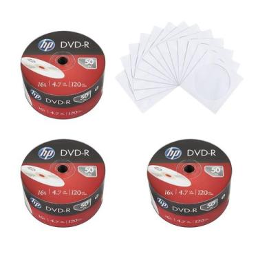 Imagem de Kit com 10 DVDs HP + Envelopes  Ideal para Jogos de PS2, Backup e Músi