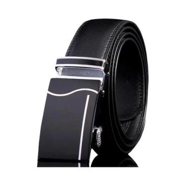 Imagem de Cinto Masculino de Couro Genuíno - Fivela Automática, Luxo Casual, Alt