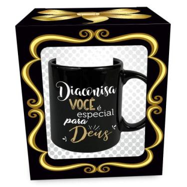 Imagem de Caneca Evangélica Preta Sortida 320mL - Cerâmica Regina