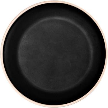 Imagem de Prato Raso Melamina 26cm Wolff Class Preto Sushi Sashimi Petisqueira S