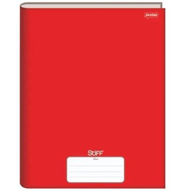Imagem de Caderno Brochura 1/4 80 folhas Stiff Slim Vermelho Jandaia