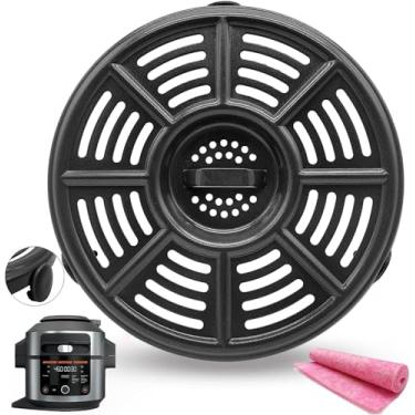 Imagem de HEISENLIN Prato de fritadeira a ar de 6,5 litros para panela de pressão e fritadeiras a ar Ninja OL500/OL501 Foodi, placa de grelha atualizada, bandeja de crimpagem, prateleira de grade para