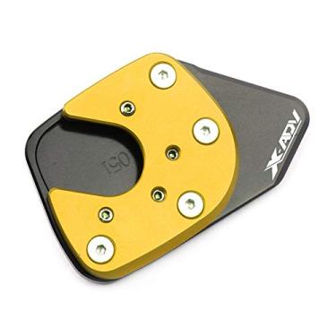 Imagem de Acc-Creativity Suporte de pé de motocicleta com ampliador lateral para placa de extensão compatível com Honda X-ADV750 NC750X 17-20 (dourado)