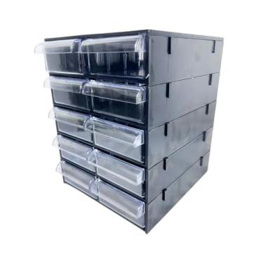 Imagem de Gaveteiro Organizador Preto com 10 Gavetas Multiuso para Escritório, Ferramentas, Maquiagem e Papelaria MAGUS CG510