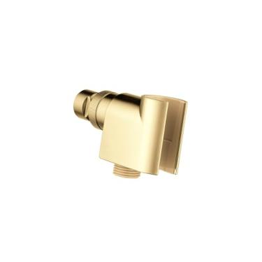 Imagem de hansgrohe 04580250 Suporte de chuveiro ótico dourado escovado para chuveiro