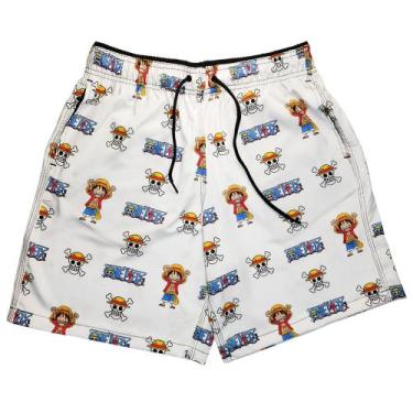 Imagem de Short Masculino Praia Estampa Naruto Akatsuki One Piece e Outros - mev