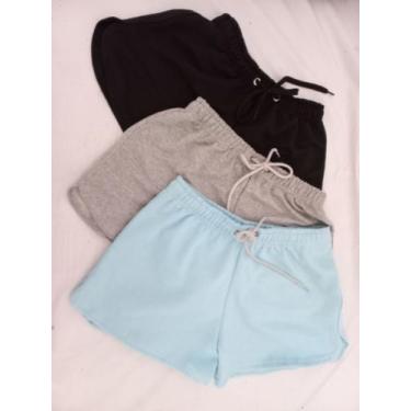 Imagem de Kit 3 shorts feminino - GB, Azul, P