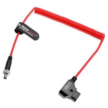Imagem de Alvin's Cables Cabo de alimentação Atomos Ninja V Dtap para travamento DC 2.1 Cabo enrolado para Blackmagic Video Assist, para Hollyland Mars 400S, ultra macio