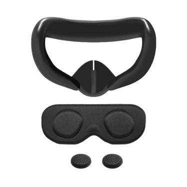 Imagem de CIADAZ Capa de almofada facial para Quest 3 Almofada facial com protetores de lentes laváveis capas de silicone VR