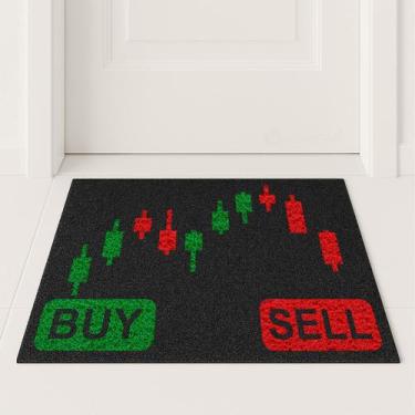Imagem de Tapete Capacho Grafico Buy Sell Velas Bolsa de Valores 60x40 - Megatap