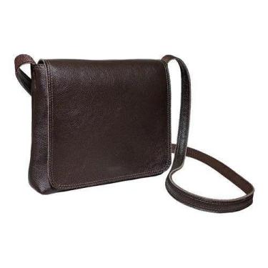 Imagem de Bolsa Tiracolo Carteiro Feminina De Couro Tamanho Pequena - Art Minas 