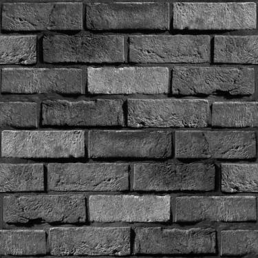 Imagem de Papel de Parede Adesivo Lavável Tijolo Cinza Efeito 3d 5m