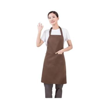 Imagem de Avental Babador Ajustável Unissex Com Bolsos Para Cozinhar Cozinha Che