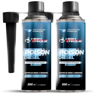 Imagem de 02 Unid. High Torque Poison Diesel, Aditivo Bactericida para Combustível, 200ml, Concentrado