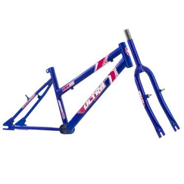 Imagem de Kit Quadro e Garfo Ultra Bikes Feminino Marcha Umbf20, Azul, Aro 20