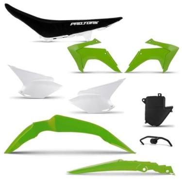 Imagem de Kit Plástico Crf 230 2015 Com Banco - Pro tork, VERDE, Único