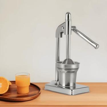 Imagem de Espremedor De Frutas Manual Extrator De Suco De Laranja Expremedor De Fruta Prensa Inox Limão Casa