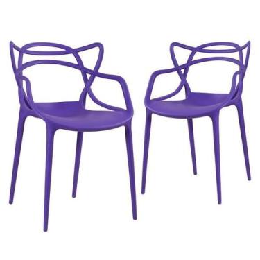 Imagem de Kit 2 cadeiras allegra roxo - AJ