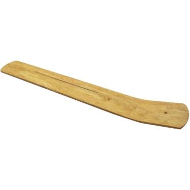 Imagem de BUYERWELL Porta-incenso de madeira tradicional com apanhador de cinzas – Queimador de incenso de madeira de manga natural para aromaterapia, meditação, ioga, relaxamento, spa, decoração de casa (creme