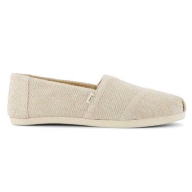 Imagem de TOMS Sapatilhas femininas Alpargata Graphic Slip On Casual - Cinza, Malha brilhante de aveia, 35