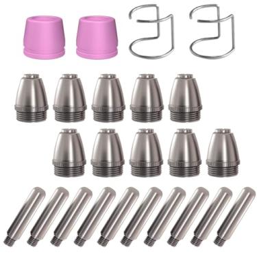 Imagem de Eagles SG-55 AG-60 WSD-60 Kit de consumíveis com ponta de tocha de corte de plasma 24 peças para tocha SG55, AG-60, CUT60, LGK60