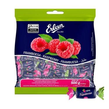 Imagem de Bala Erlan Mastigável Framboesa 500g