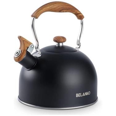 Imagem de Chaleira de Chá 2. em Aço Inoxidável com Apito, BELANKO BE 2.5L BK, Preto