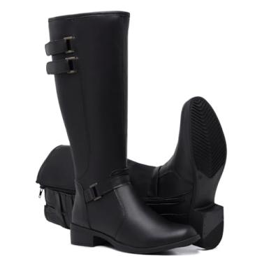 Imagem de Bota Montaria Feminina Cano Longo (35, PRETA)