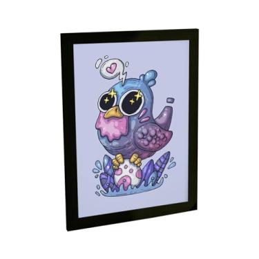 Imagem de Quadro Decorativo Grafite Arte De Rua Ilustração Pássaro Decoração Poster Quarto Sala