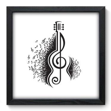 Imagem de Quadro Decorativo - Notas Musicais - 33cm x 33cm - 086qdgp - Allodi