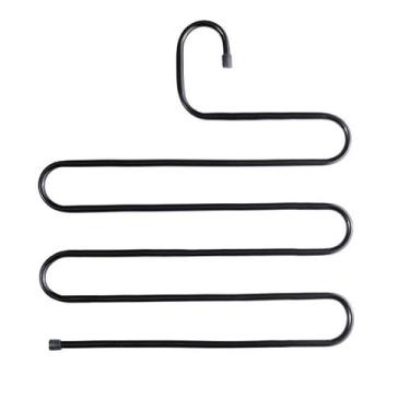 Imagem de Cabide Para Calças De Aço Inox Preto 36Cm - Lyor