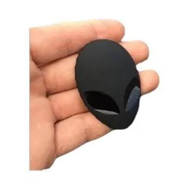 Imagem de Emblema De Cabeça De Alienígena 3D Em Metal Completo Para Carro, Moto,