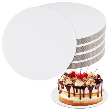Imagem de NINGWAAN Tábuas de bolo redondas, papelão branco de 30 cm, pacote com 40, pratos de pizza descartáveis