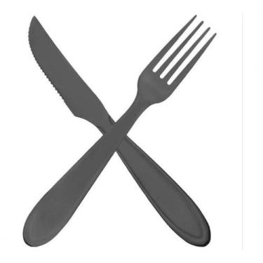 Imagem de Faqueiro Jogo Talheres Black Aço Inox 24 Peças Sunshine - FRATELLI INO