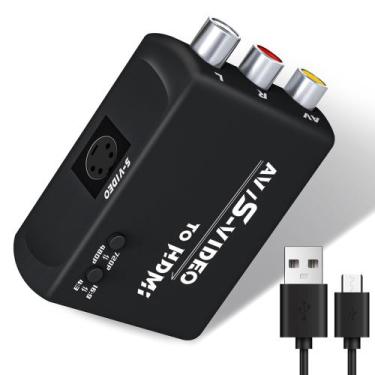 Imagem de Conversor de vídeo para HDMI WNNZVCC AV/S Vídeo para HDMI 720P/480P