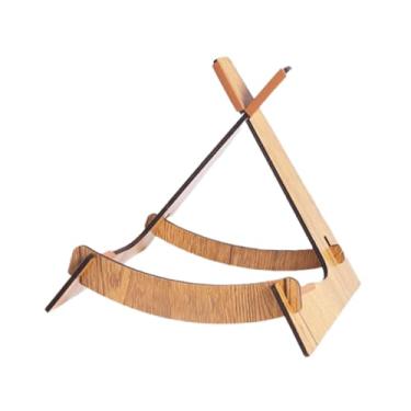 Imagem de Dynwave Suporte de madeira para violão e violino, prático, removível, estrutura XL, antiderrapante, suporte de armazenamento para violino, baixo, banjo, Cor de Madeira Escura