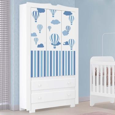 Imagem de Guarda-Roupas Infantil Happy 100% MDF Tuboarte 3 Portas 2 Gavetas