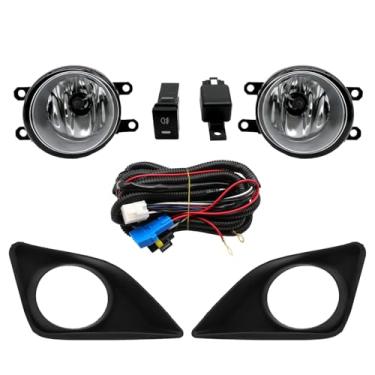 Imagem de Aspaton Luzes de neblina para montagem de para-choques transparentes com interruptor e chicote de fios compatíveis com Corolla 2009-2010