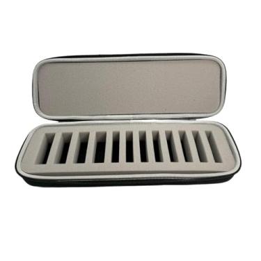 Imagem de Kokiya Estojo protetor para máquina de cortar cabelo, leve, com 12 lâminas, organizador de pentes EVA, proteção