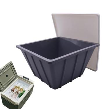 Imagem de Rrlihjgu Forma Para Blocos De De Banho Gelado | Forma De Silicone Para Blocos De Para Banheira De Imersao,Recipiente Com Tampa Para Arrefecer Agua Para Praia Casa De Banho Piquenique Acampamento,Para