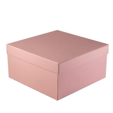 Imagem de Caixa de Presente Cartonada Rígida Premium 25x25x10 cm (Rosa bebê)