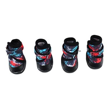 Imagem de Zhjvihx Botas de Cachorro, Sapatos de Cachorro Moda Impedem Escorregar Uma Sola de Borracha Leve para Todas As Estações