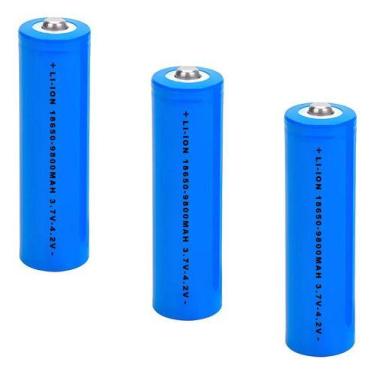 Imagem de Kit 3 Bateria Para Microfone Recarregavel 18650 3.7v Niwave, 18650