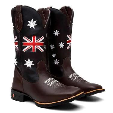 Imagem de Bota Texana Masculina Couro Country Western Inglaterra - Made in Franc