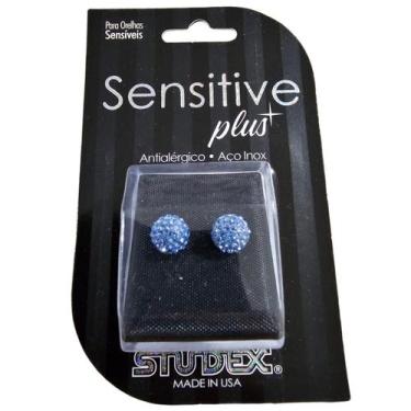 Imagem de Brinco Studex Sensitive Plus Adulto Par, Ss fireball8mm light sapphire