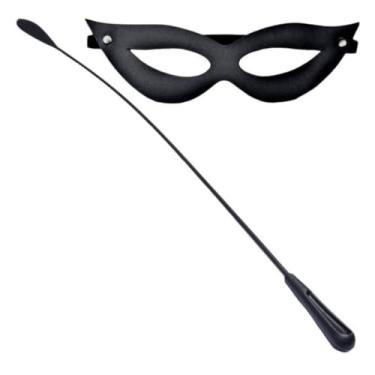 Imagem de Kit Tiazinha Com Chibata para Fantasias Sensuais Kit Sensual para Momentos Íntimos DX6080 (PRETO)