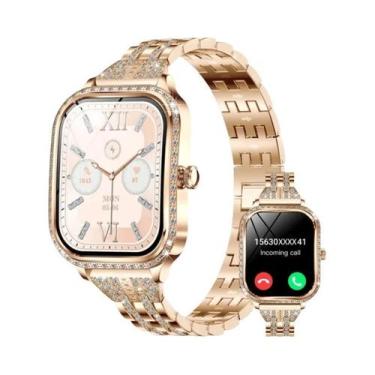 Imagem de Relógio Inteligente Feminino Monitor De Frequência Cardíaca E Pressão 