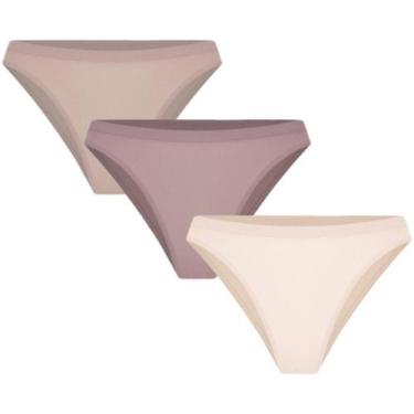 Imagem de Kit Com 3 Calcinhas Biquini De Microfibra Trifil, Poesia, Aurora, Maca