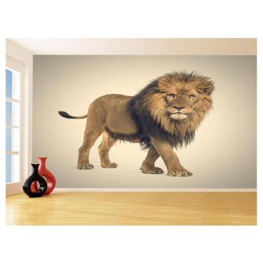 Imagem de Papel De Parede Animais Leão Andando Colorido 3,5M Anm487