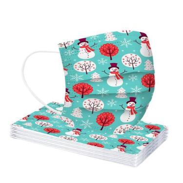 Imagem de Máscaras de impressão de Natal para máscara facial de proteção Máscara